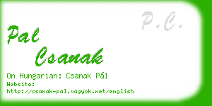 pal csanak business card